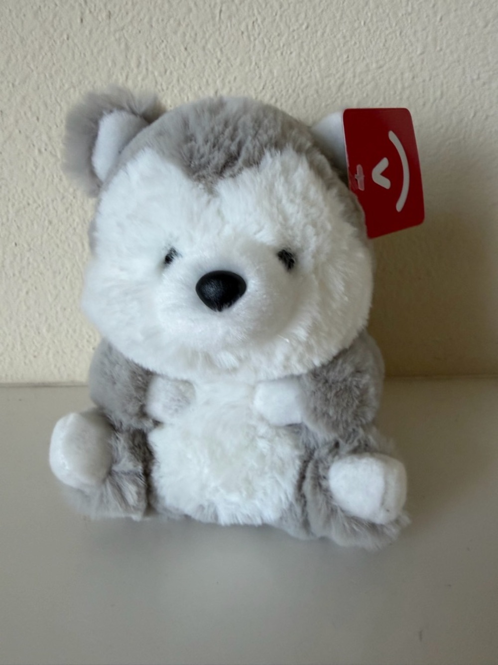 Plush Grey & White Husky Stuffed Animal - Soft Kids Toy